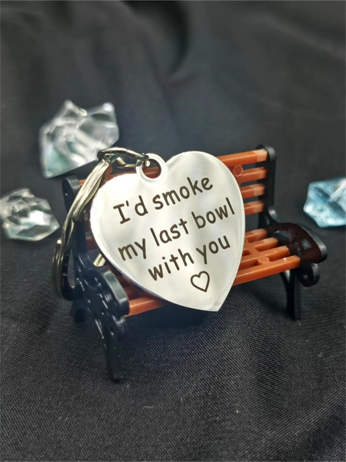 Fashion Letter Pattern Slogan Metal Keychain for Men & Women, Casual Stainless Steel Heart Keychain, As Gift for Couple Fall, Valentine's Day, Cute Gi