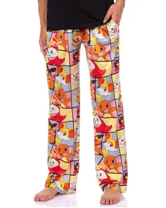 Pokemon Pajama Pants Men's Fire Type Charmander Chimchar Fennekin PJ Lounge Bottoms