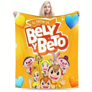 Bely y Beto All-Season Lightweight Throw Blanket, Soft Fleece for Bed, Sofa, Naptime and Travel