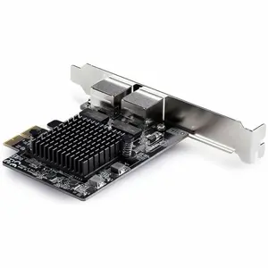 StarTech.com 2-Port 5G Gigabit PCIe Network Adapter Card, 5G/2.5G/1G/100M/10M, PCI Express NIC, Realtek RTL8126, Windows & Linux, TAA
