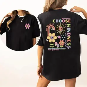 Soft Cotton Choose Kindness Shirt – Inspirational Graphic Tee, Relaxed Fit Womens Wear