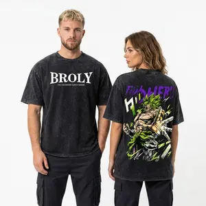 Broly The Legendary T-Shirt Anime Vintage Washed Graphic Tee DBZ Streetwear Heavy Cotton Shirt for Anime Fans Men Women Gym Pump Cover