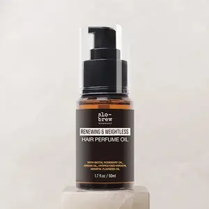 SLO-BREW Hair Growth Perfume Oil | All-in-One Formula with 100% Pure Rosemary Essential Oil, Biotin, Argan Oil, Hydrolyzed Keratin, and Flaxseed Oil – Nourishes Scalp & Hair for Health and Luxurious Fragrance.（1.7 fl oz）