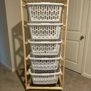 Wooden Organizer Shelves for Home Storage and Organization