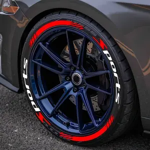 Sports Style Tire Letter Stickers - Custom Racing Decals for Car Wheels