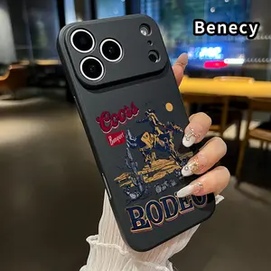 Straight Edge Phone Case for iPhone 17 Pro Max 17 Air  Western-style cowboy Pattern Anti-Scratch Shockproof TPU Bumper Drop-proof Cover Cellphone Protective