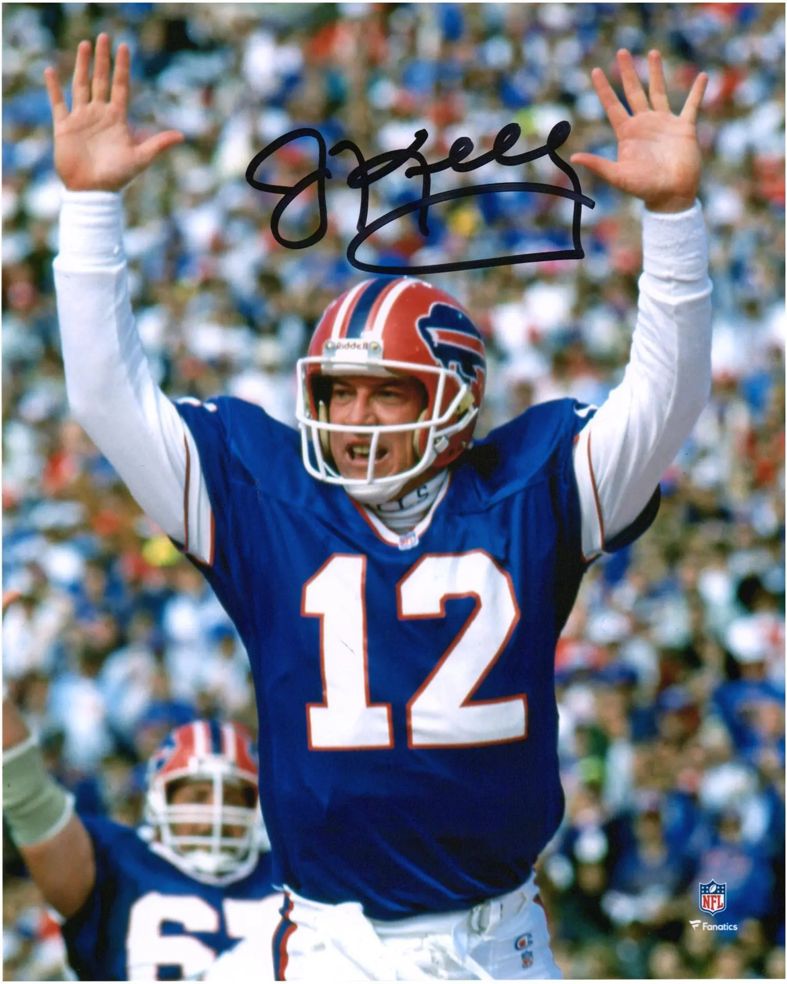 Jim Kelly Buffalo Bills Autographed 8" x 10" Arms Up Celebrating Photograph - Fanatics Authentic Certified