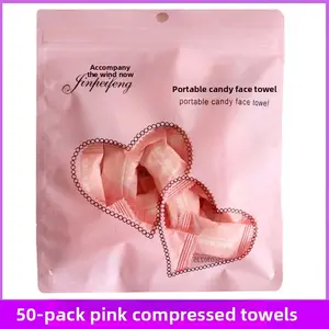 50PCS Disposable compressed towels, portable Lightweight facial towels, Single Use Towelette, suitable for household use, camping, travel picnics. Perfect for use for hand cleaning, facial cleansing, and makeup removal