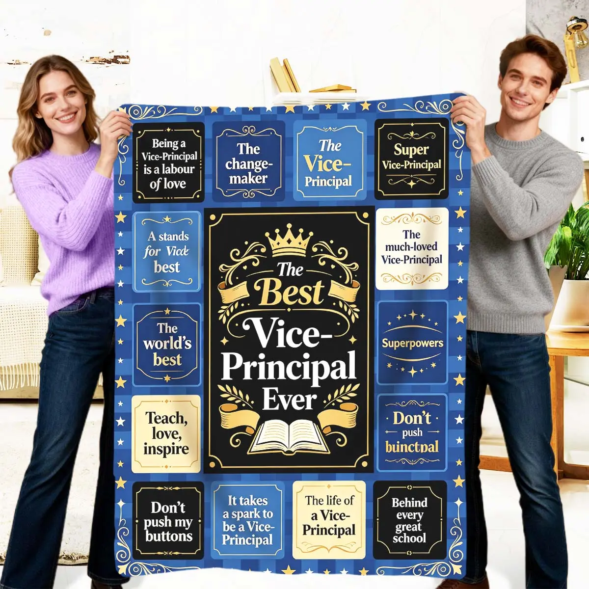 Assistant Principal Gifts for Women/Men, Assistant Principal Appreciation Gifts, Gifts for Assistant Principals, Best School Assistant Principal Present Throw Blanket