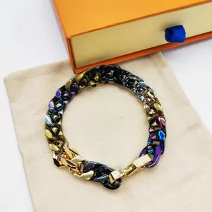 Light luxury Cuban bracelet, high-quality unisex hip-hop party bracelet, includes a gift box