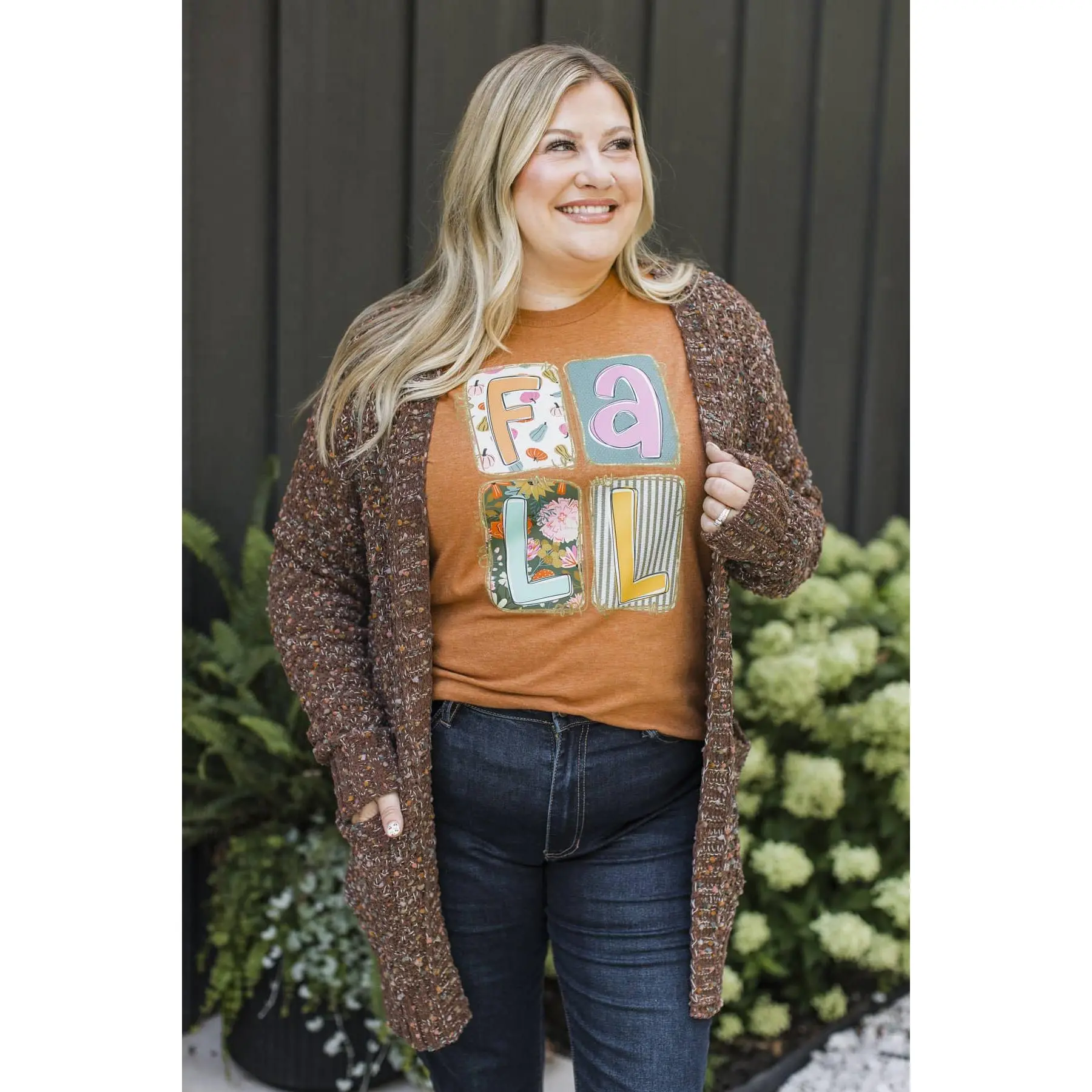 Wondrous Feelings Popcorn Cardigan- Brown