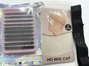Limited Free Bonus: Eyelash Clusters + HD Wig Cap + Elastic Band - Perfect for Your Install