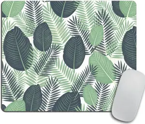 Palm Leaves Floral Mousepad Green Tropical Leaves Mouse Mat Mouse Pad Office Mousemat Tropics Mouse Pad Accessories for Her pingpi