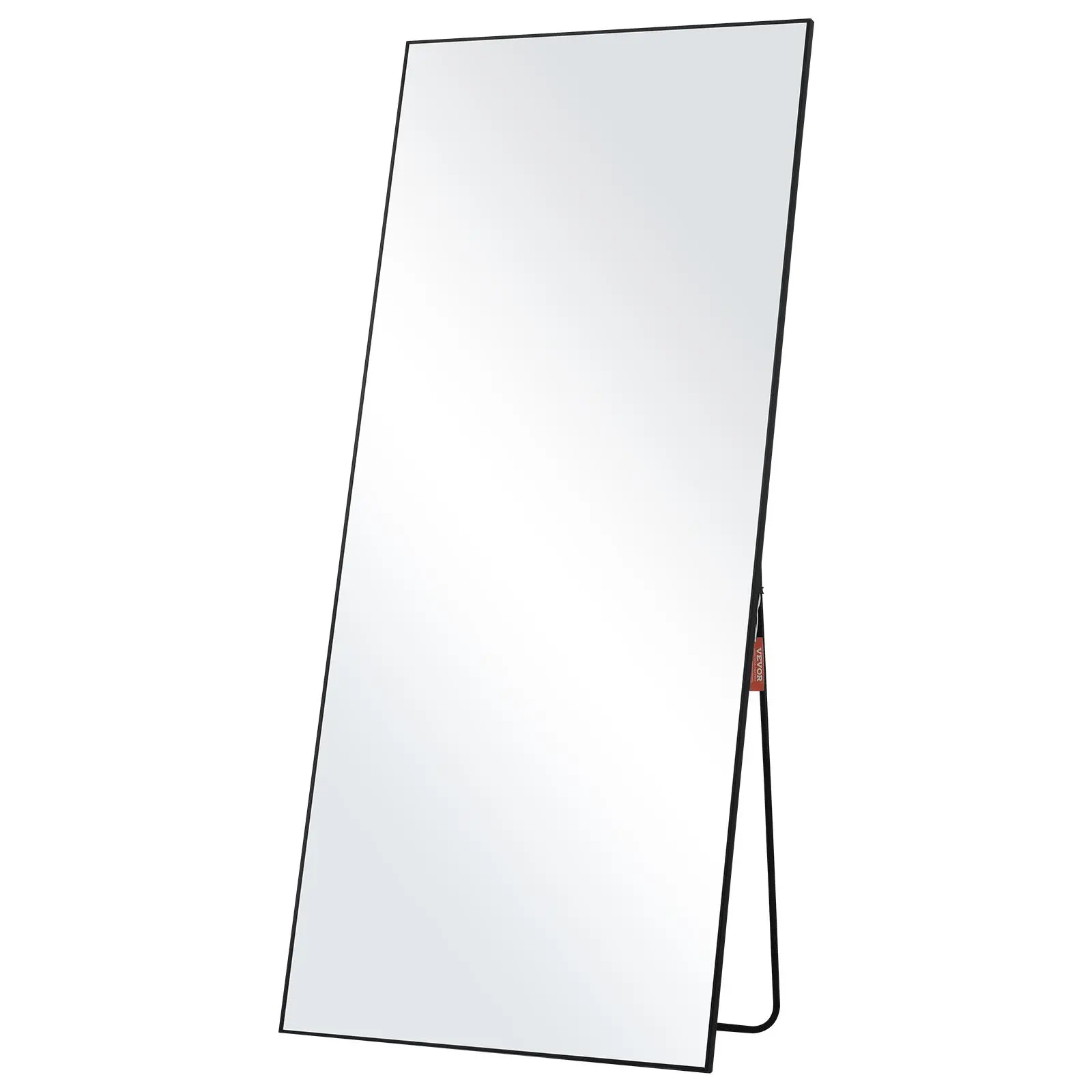 【summerfinds】VEVOR Full Length Mirror, 71'' x 31'', Extra Large Standing Hanging or Leaning Rectangle Floor Tempered Mirror with Stand Aluminum Alloy Frame, Full Body Dressing Mirror for Living Room Bedroom, Black Decor Wall