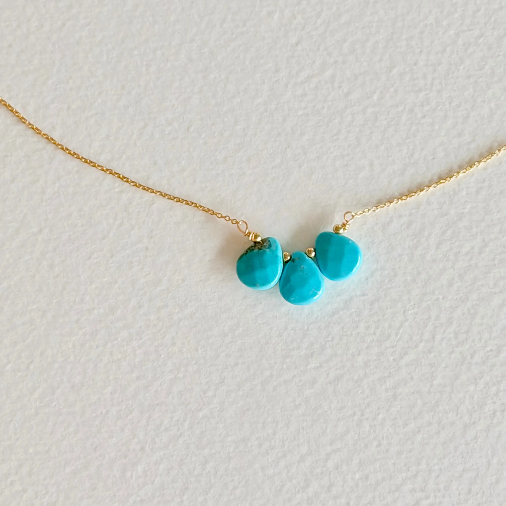 Turquoise Tide Drop Jade Necklace, Everyday Jewelry Accessory