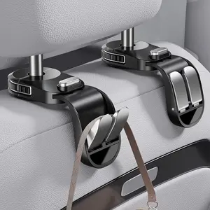 Universal Car Seat Headrest Hook, Durable Abs Material, Ideal for Handbags, Wallets, Coats, Automotive Storage Essential, Travel Choice