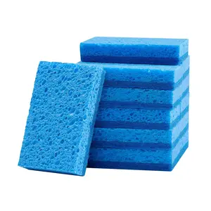 VEVOR Sponges,  , 12 Pcs Durable Natural Kitchen Sponges with Cellulose & Scrub Pad, Easy-to-Rinse Cleaning Sponges with Honeycomb Structure & Quick Water Absorption, Fit for Home Cleaning