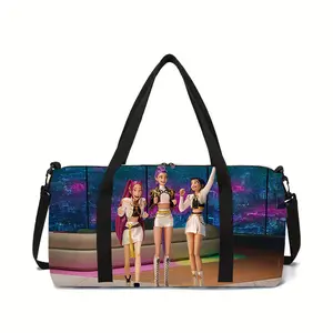 2026 New K-Pop "Demon Hunter" Style Travel & Gym Bag – Classic Large-Capacity Cartoon-Print Shoulder/Crossbody Bag