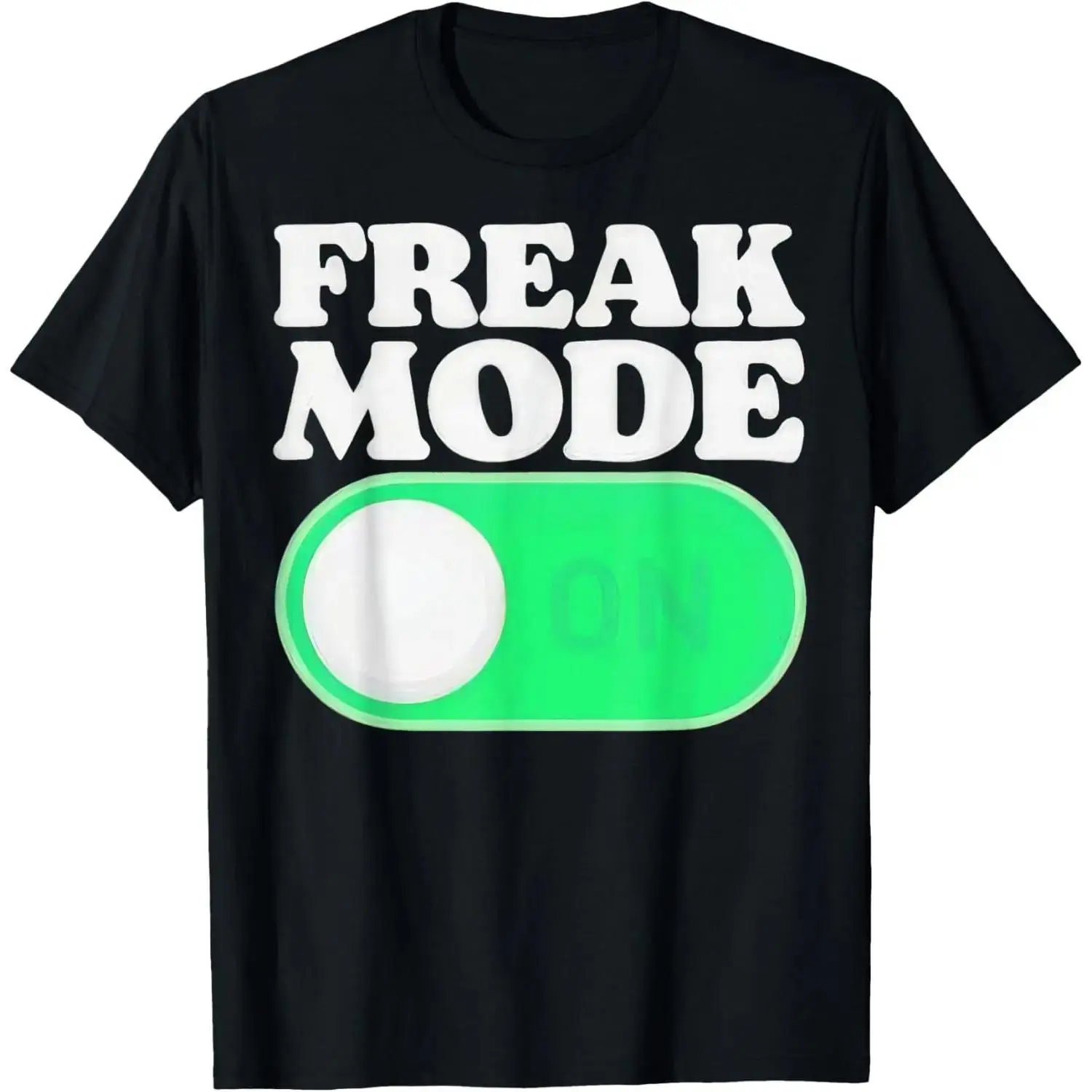 Lirae Women's Unisex Freak Mode On Cotton Casual T-Shirt Humorous Graphic Tees for Birthday Father's Day Gifts
