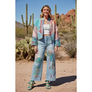 Bohemian Vintage Kantha Reversible Handmade Short Style Jacket - Hailey