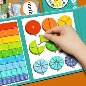 Early childhood education magnetic fractional disc three-dimensional molecular denominator cognitive addition and subtraction operation fractional toy enlightenment Learning Tool