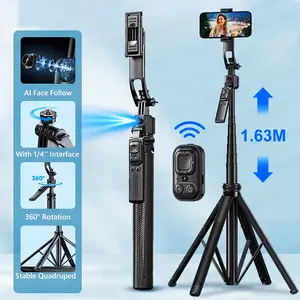 C17-Anti Shake Pan Tilt Tripod Fully Automatic Photography Artifact Selfie Stick With Bluetooth Remote Intelligent AI Follow-Up