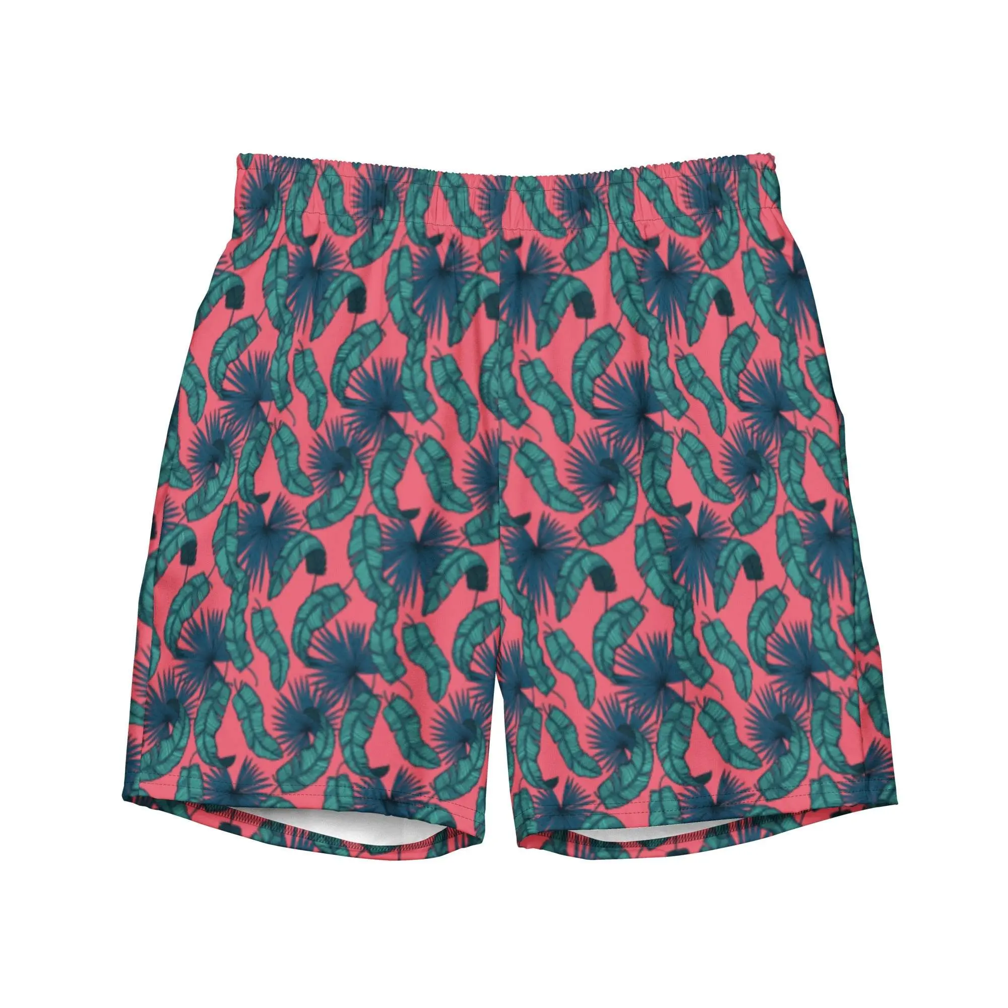 Men's Tropical Flamingo Palms Board Shorts Fabric Menswear