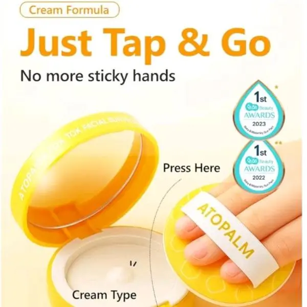 ATOPALM Tok Tok Facial Sun Pact, SPF 43, PA+++