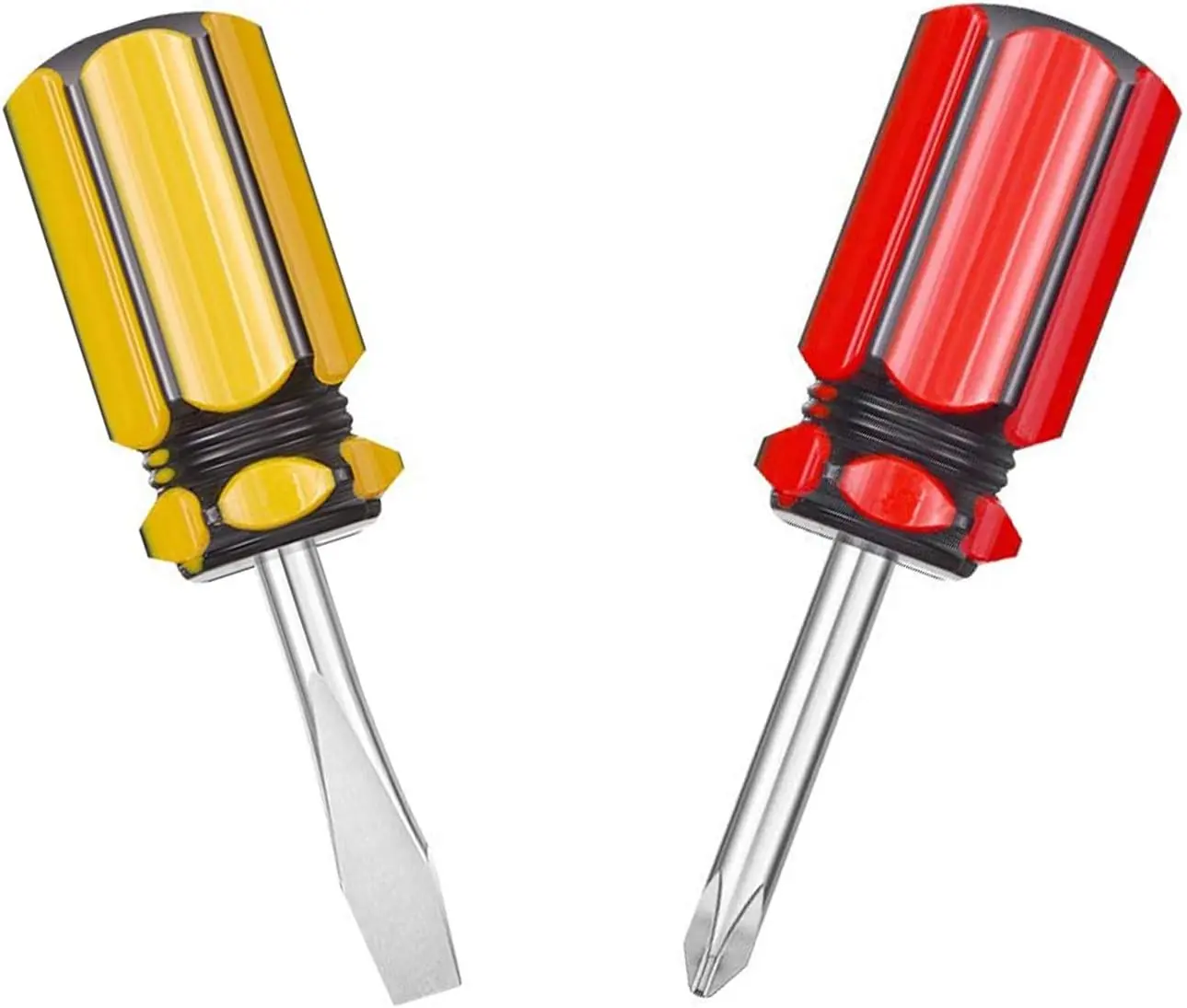 Short  Set: Two-Color Small Handle Stubby  - Phillips & Flat