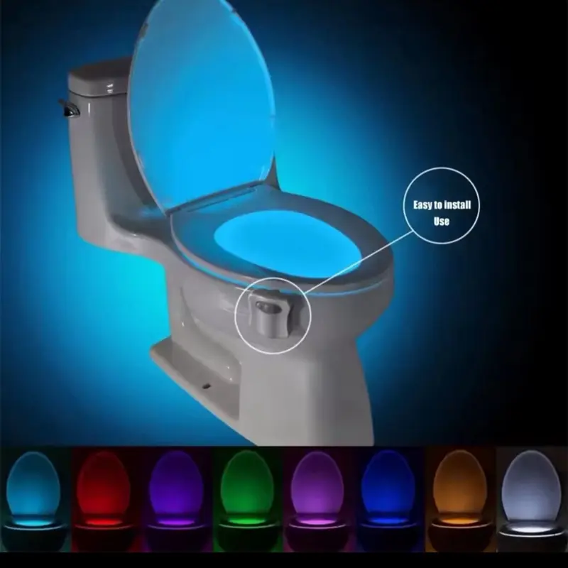 ZK30 Smart PIR Motion Sensor Toilet Seat Night Light 8/16 Colors Waterproof Backlight For Toilet Bowl LED Lamp WC Toilet Light