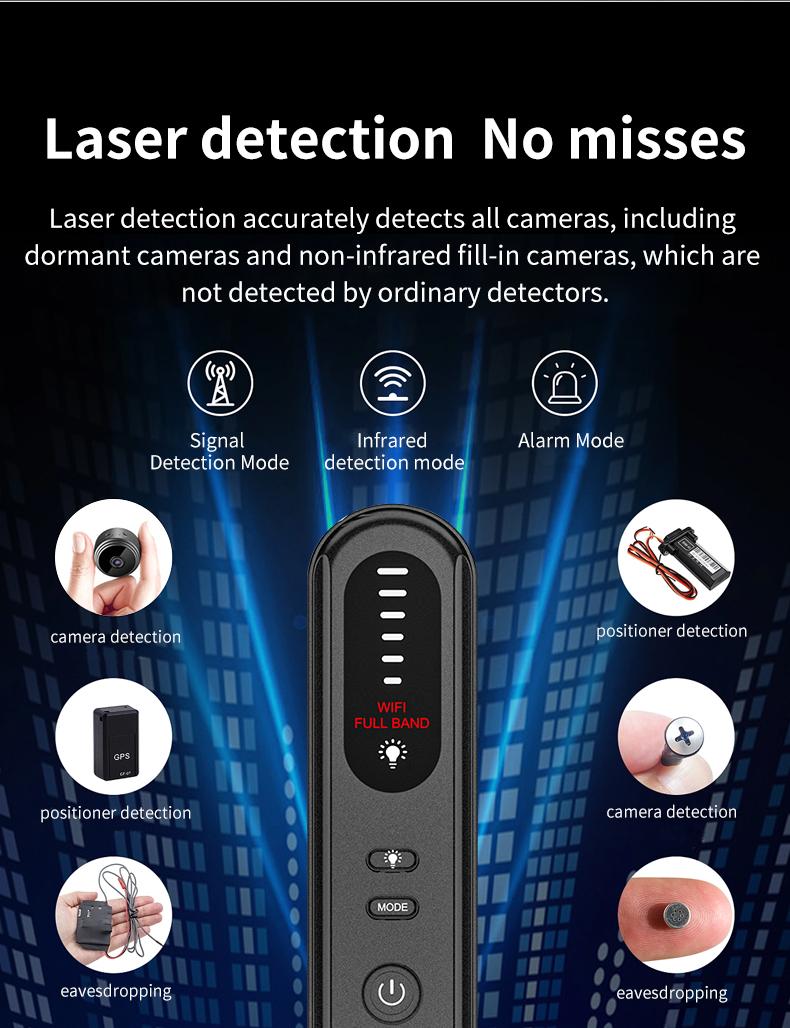 T01 Hidden Camera Detector 2026 Hidden Bug and Device GPS Detector for Travel Hotels Home Office 6 Levels Sensitivity Rechargeable Safety Portable Mini WiFi with Infrared Night Vision T01 Hidden Camera Detector 2026 Hidden Bug and Device GPS Detector for Travel Hotels Home Office 6 Levels Sensitivity Rechargeable Safety Portable Mini WiFi with Infrared Night Vision