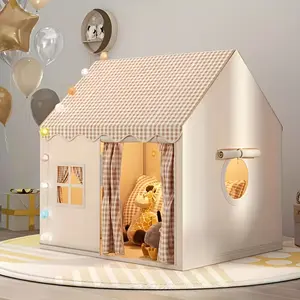 Indoor Outdoor Castle Play Tent for Kids, Durable Polyester Fabric with Sturdy Alloy Frame, Perfect Gift for Family Gatherings