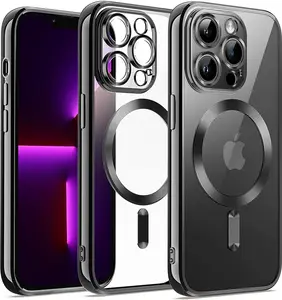 JETech Electroplated Case for iPhone 13 Pro Max 6.7-Inch, Camera Lens Full Protection, Compatible with MagSafe Wireless Charging, Shockproof Soft TPU Phone Cover (Gold)
