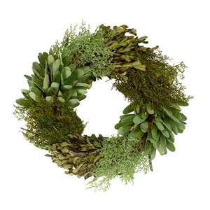 Northlight Cedar  Succulent and Day Grass Spring Wreath