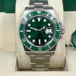 Men Business Luxury Sporty Green Steel Automatic Homage Custom Watch