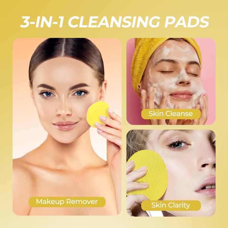 LA.PERSONAL Turmeric & Kojic Acid Cleansing Pads for Deep Cleaning & Blackhead Removal - Gentle Exfoliating Face and Body Scrub Pads