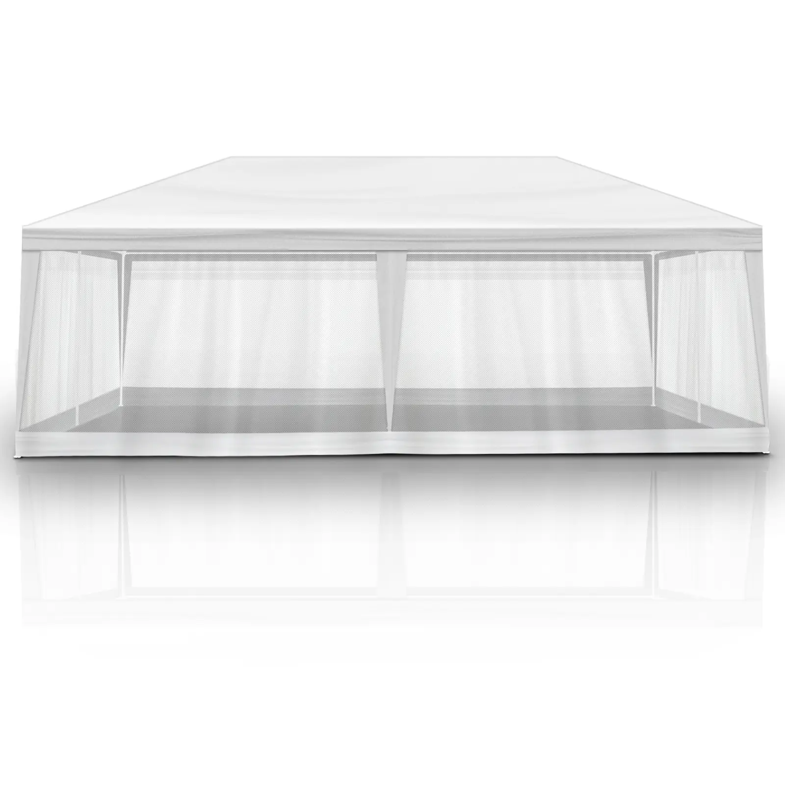 10x20 ft Portable Gazebo Canopy Top Shelter - 26.6 lbs Weather Resistant, Mosquito & Insect Protection Tent with 6 Mesh Walls, Durable Steel Frame for Patios