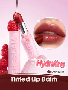 SHEGLAM Silk Slip Lip Oil Balm – Blackberry Hydrating Glossy Lip Care