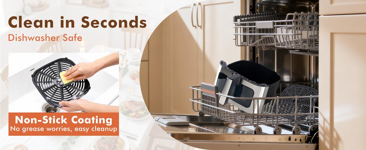 Sweetcrispy 6.34QT Air Fryer with Window 8 Food Presets 400°F Max Heat 90-Min Timer Nonstick Dishwasher-Safe Basket for Air Fry Roast Reheat Bake Stainless Steel Sweetcrispy 6.34QT Air Fryer with Window 8 Food Presets 400°F Max Heat 90-Min Timer Nonstick Dishwasher-Safe Basket for Air Fry Roast Reheat Bake Stainless Steel