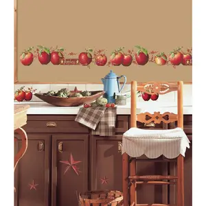 Country Apples Stars & Berries Peel And Stick Wall Decals Kitchen Decor Stickers