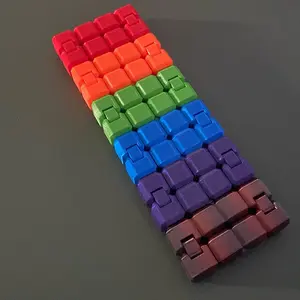 maxprints. Infinity Cube Stress Relief Toy - 3D Printed PLA with Vibrant Color Options, Lightweight Design for Fidgeting and Relaxation
