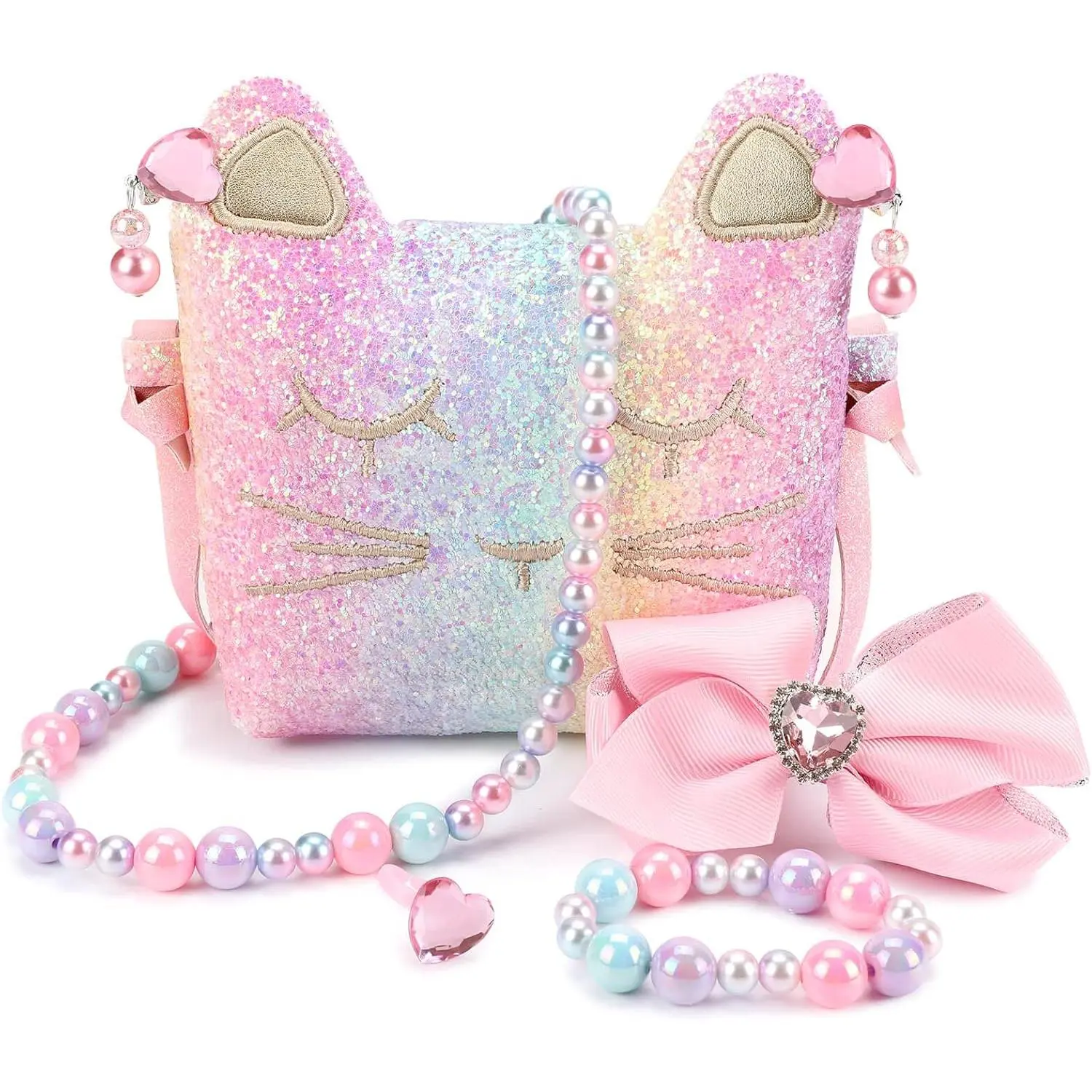 L-CPB012  Purse for Little Girls Dress Up Jewelry Pretend Play Kids Accessories Mermaid Gifts