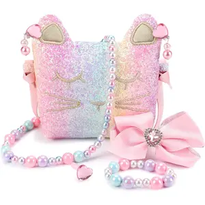 L-CPB012  Purse for Little Girls Dress Up Jewelry Pretend Play Kids Accessories Mermaid Gifts
