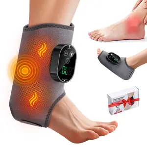 Electric Foot Ankle Massager with Heat & Vibration, Cordless Heated Ankle Wrap for Relaxation,Wireless Ankle Heating Pad, Portable Foot Warmer, Rechargeable Foot Spa Tool for Men and Women Gifts 1pc/2pcs