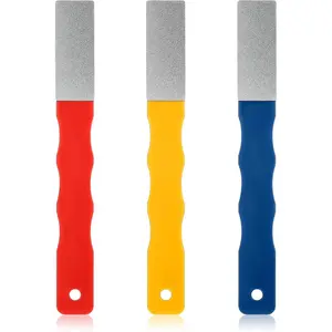 3 count  File Set Mini  Hone Kit   Sharpeners 3Grits #220,400,600 Flat Hand File  Set for Outdoor Color Files Knifes Sharpener