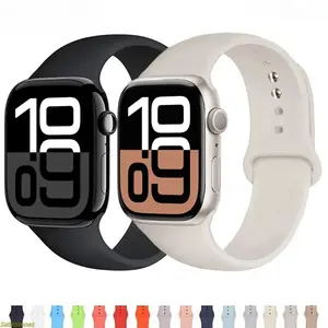 Sports Silicone Watch Band — Soft and Durable Strap for Apple Watch, Compatible with All 38–49mm Models (Strap Only)