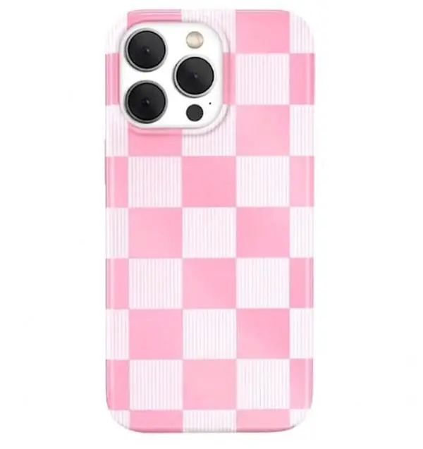 Velvet Caviar Pink Vibe Checkered iPhone Case