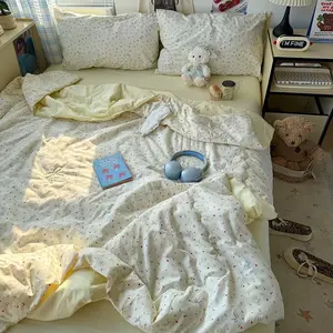 Summer Cool Soft Cotton Quilt, Washable Double Layer Thin Blanket, Comfortable Air Conditioning Quilt, Summer Bedding