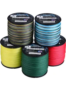 PROBEROS 4 Strands PE Braided Fishing Line 500m Multi Color 6LB-80LB Wear Resistant Saltwater Freshwater Universal Fishing Line 4-Braid