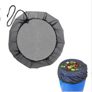 1 Pack Modern Minimalist Rain Barrel Mesh Cover - Fine Mesh, Elastic Drawstring, Reusable, Prevents Mosquitoes/Leaves/Debris, for Outdoor, Garden, Farm, Vegetable Field